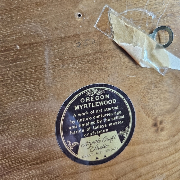 Vintage Oregon Myrtlewood 6.5" Woodenware Hand Painted Duck Themed Plaque‎ - Picture 8 of 9